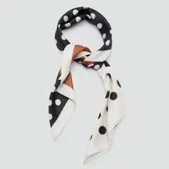 MANGO - Pañuelo Satinado Lunares Mujer