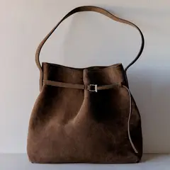 MANGO - Cartera Bucket Serraje Mujer