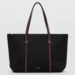 MANGO - Cartera Shopper Doble Asa Mujer