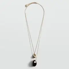 MANGO - Collar Doble Colgante Mujer