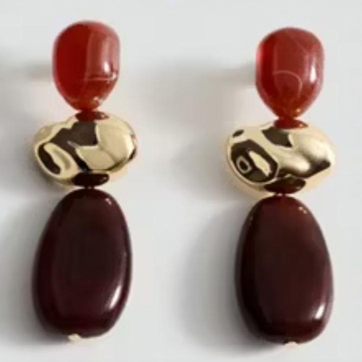 MANGO - Aros Colgantes Combinados Resina Mujer Mango