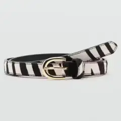 MANGO - Cinturón Piel Animal Print Mujer