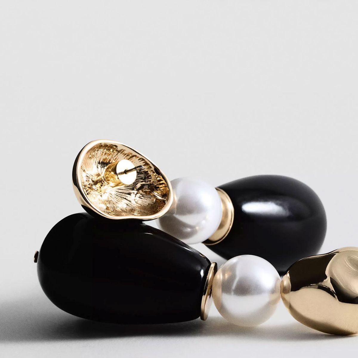 MANGO - Aros Colgantes Combinados Mujer Mango