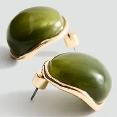 MANGO - Aros Resina Redondos Mujer