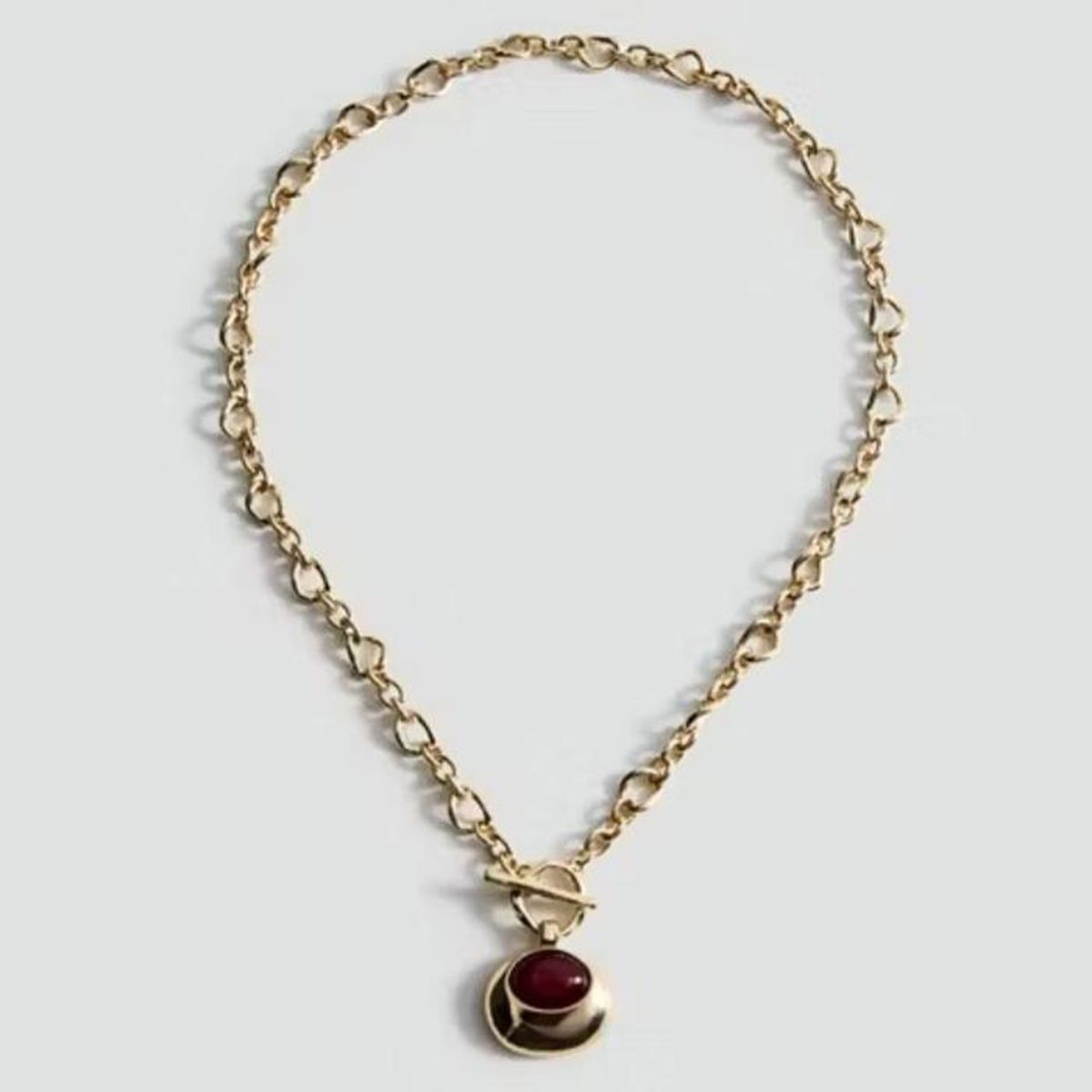 MANGO - Collar Eslabones Círculo Mujer Mango