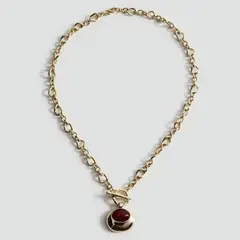 MANGO - Collar Eslabones Círculo Mujer