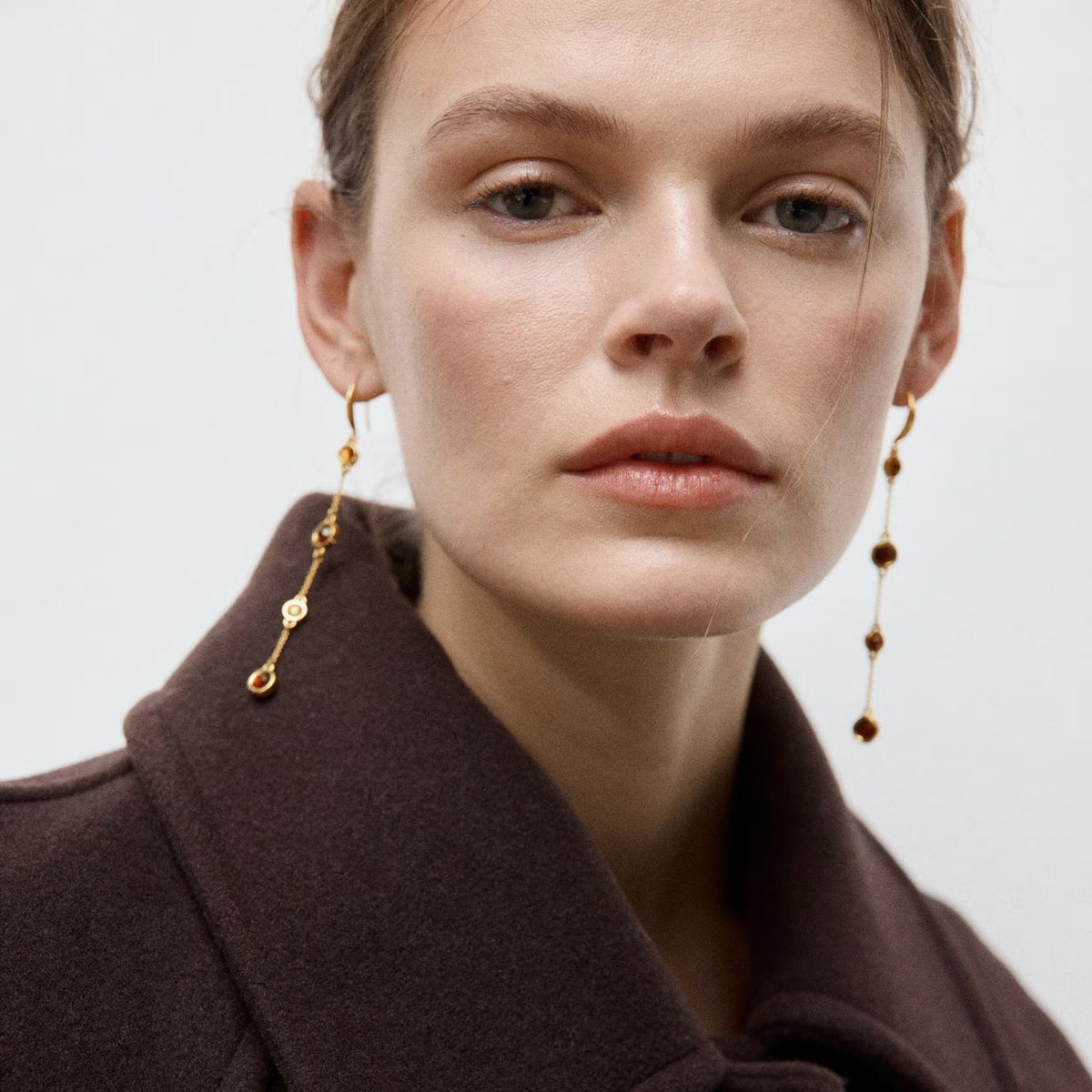 MANGO - Aros Hilo Esferas Mujer Mango