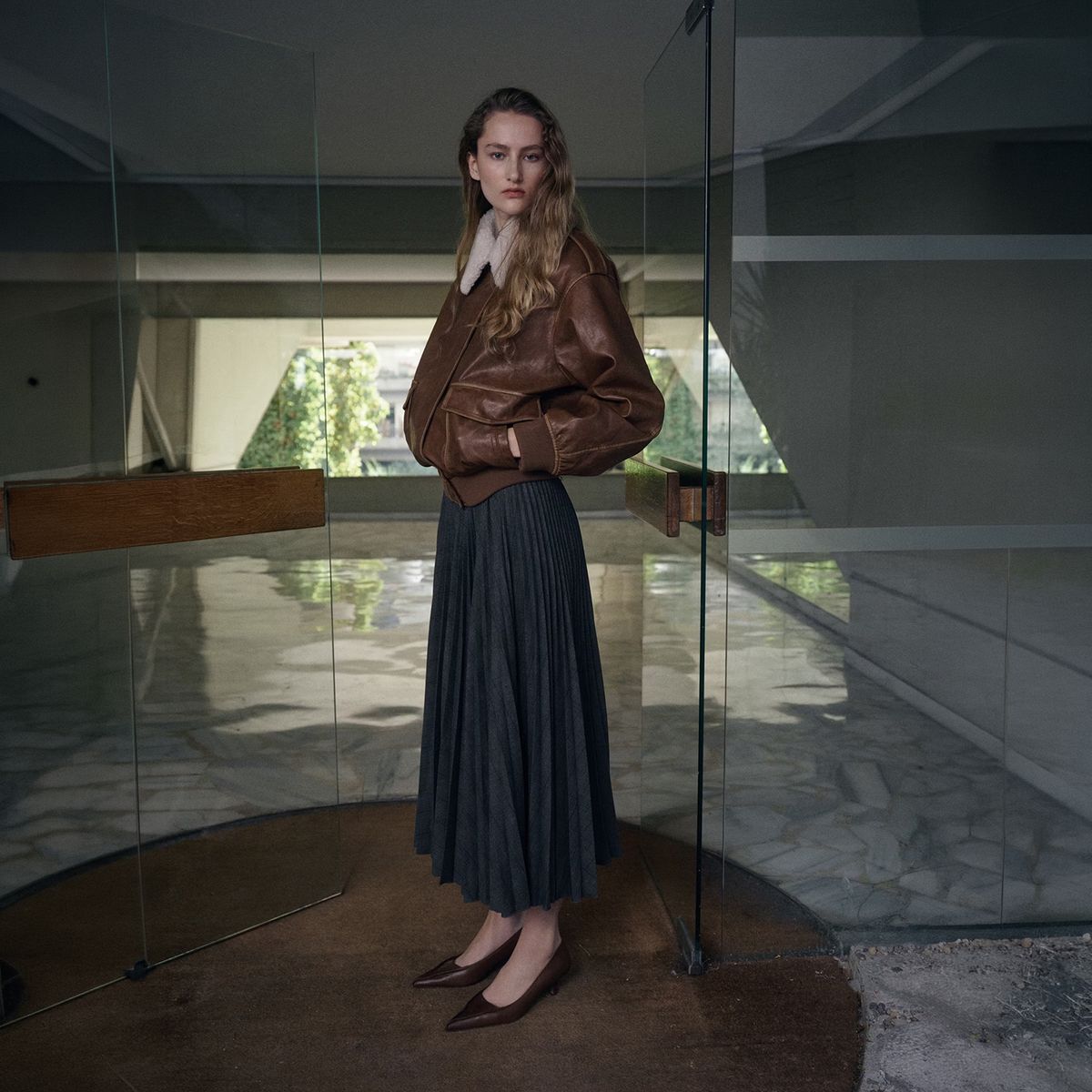 MANGO - Falda Plisada Cuadros Mujer Mango