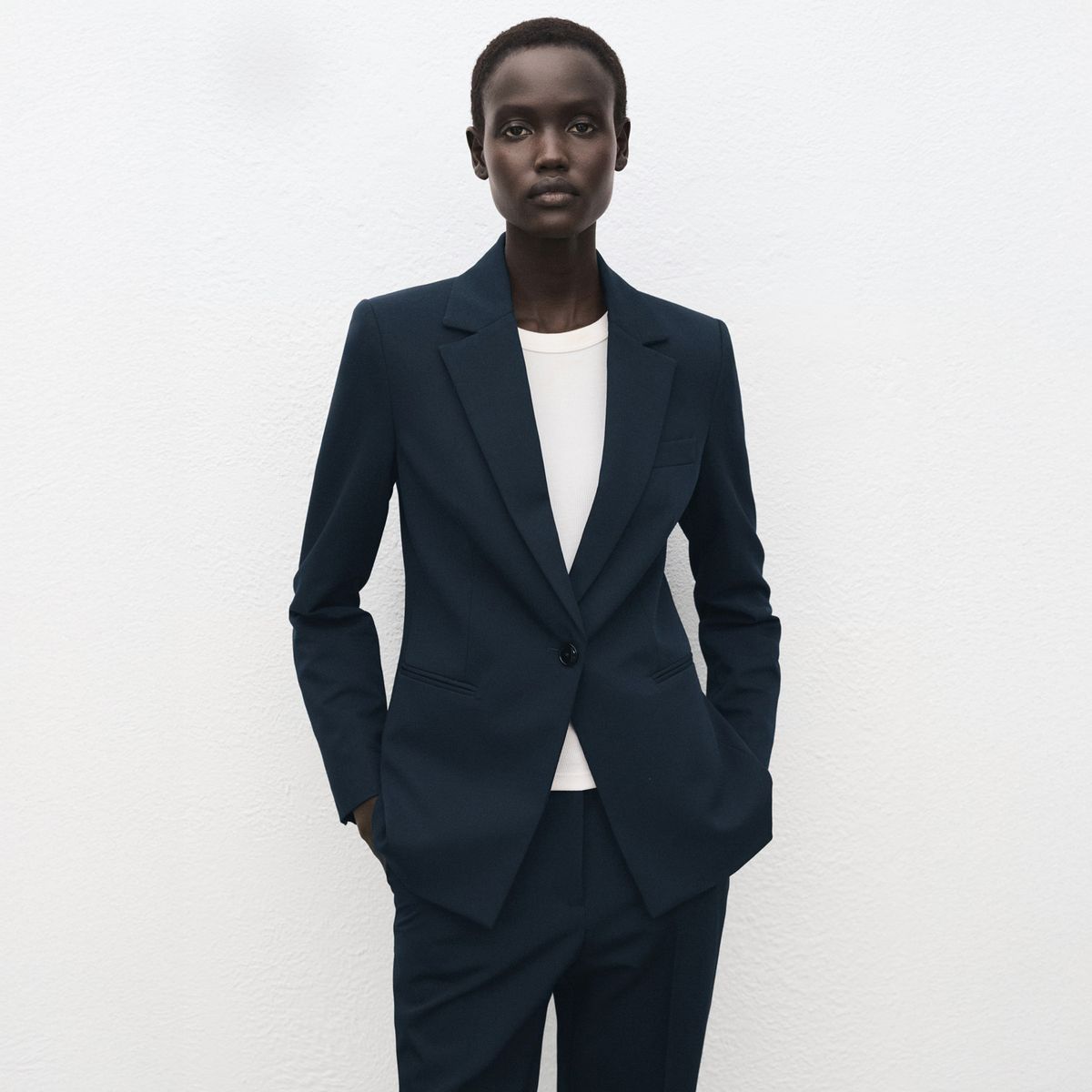 MANGO - Blazer Traje Entallada Mujer Mango