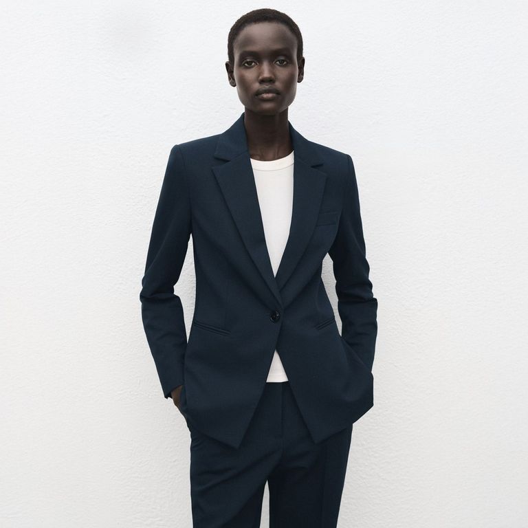 Blazer Traje Entallada Mujer