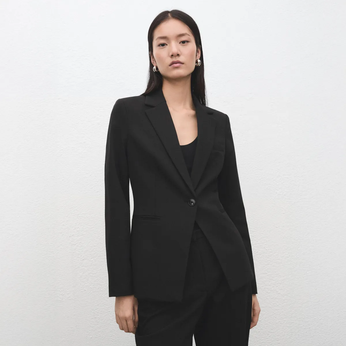 MANGO - Blazer Traje Entallada Mujer Mango