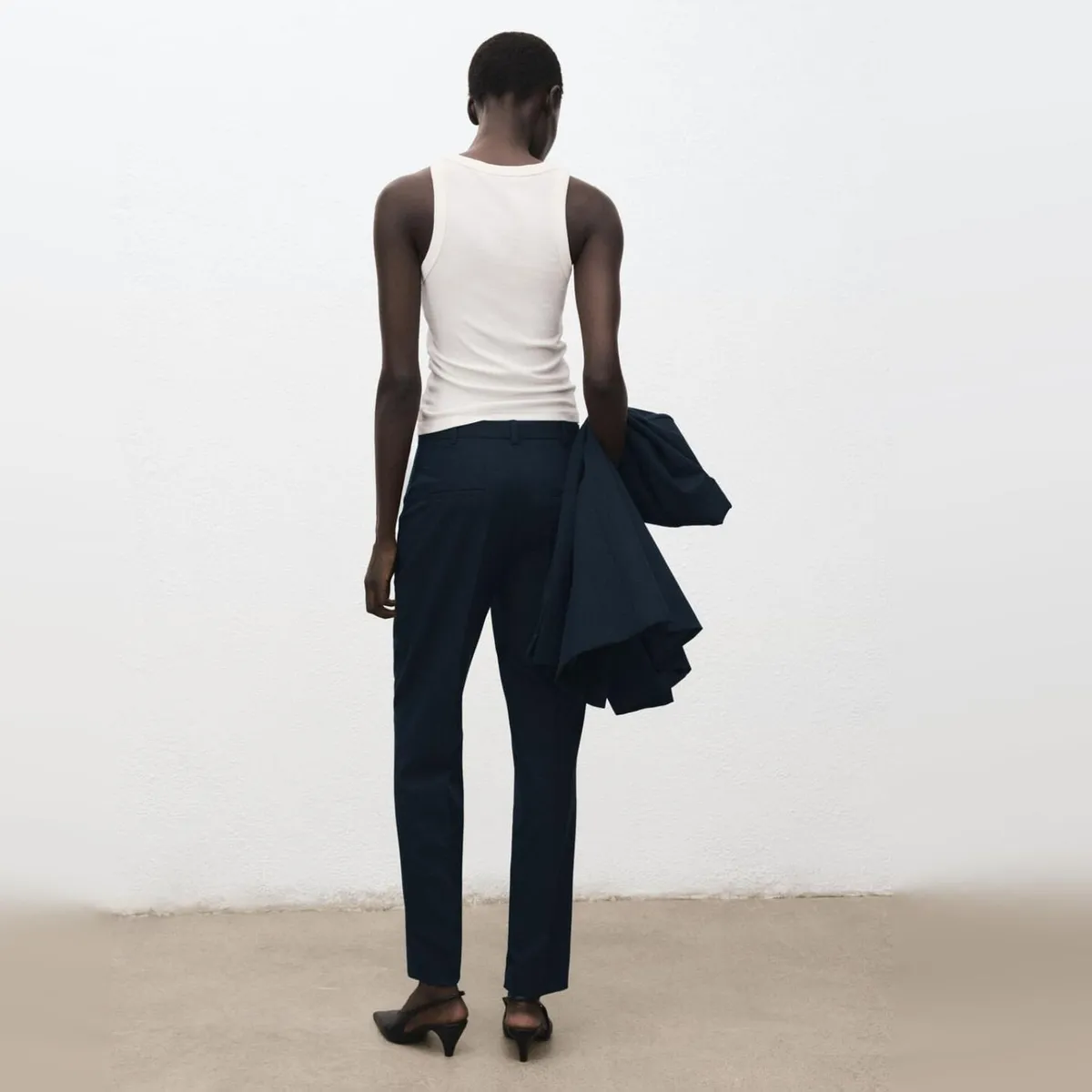 MANGO - Pantalón Recto Traje Mujer Mango