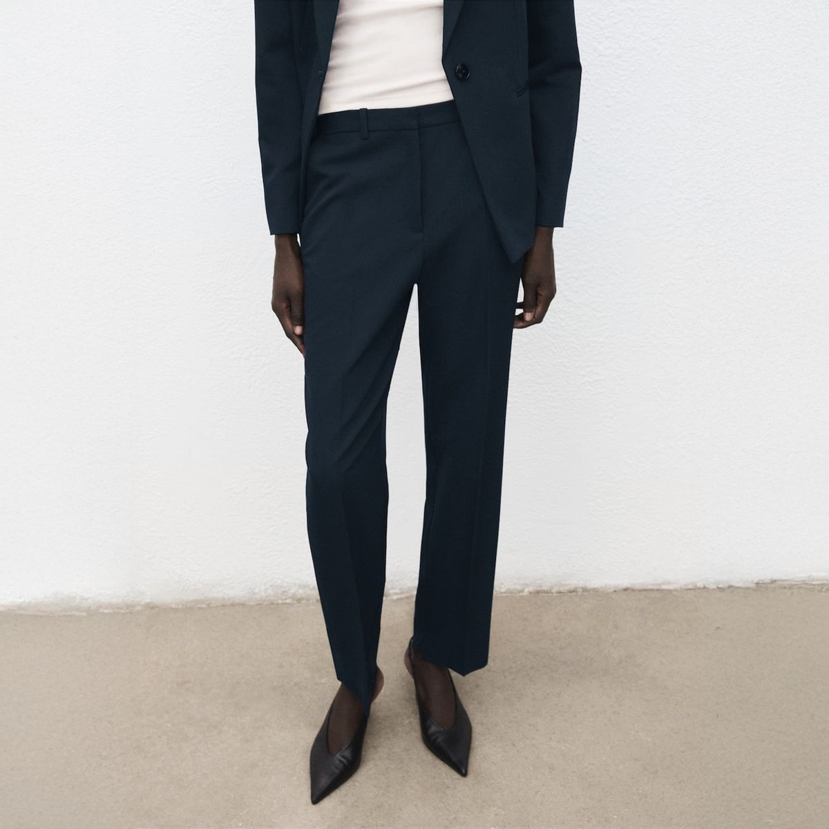 MANGO - Pantalón Recto Traje Mujer Mango