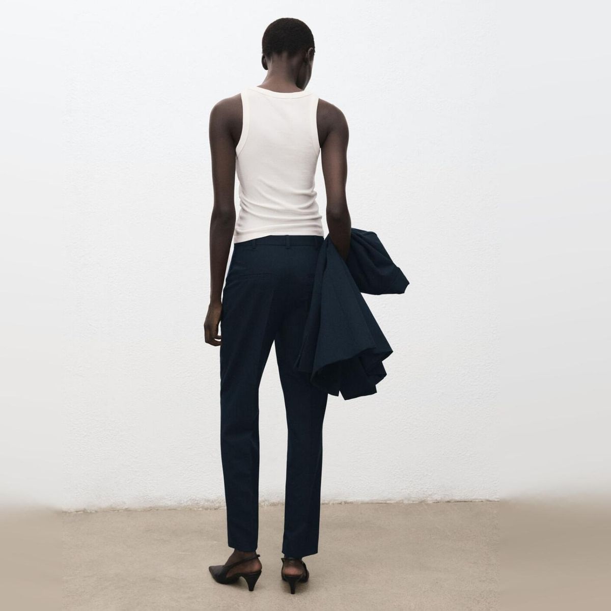 MANGO - Pantalón Recto Traje Mujer Mango