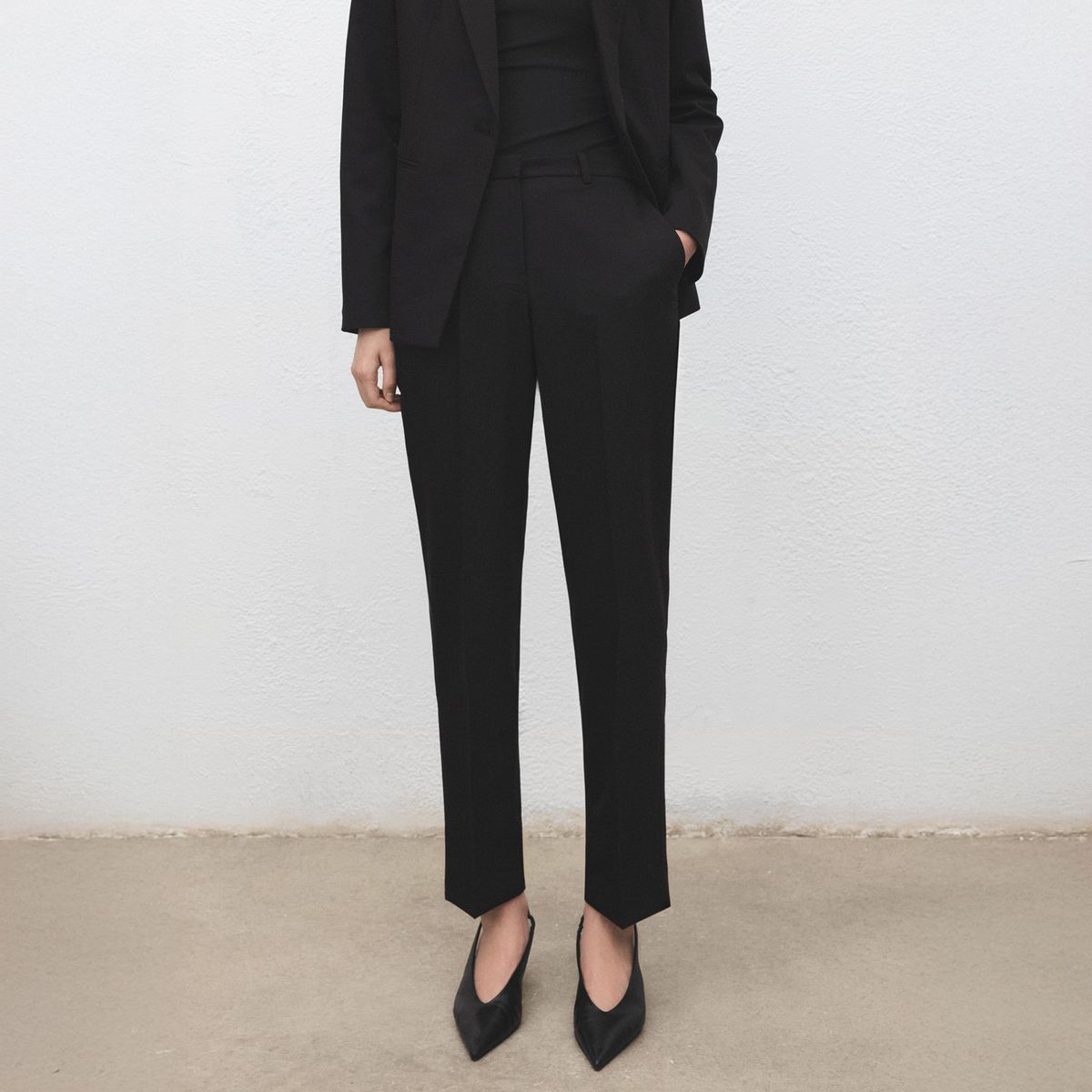 MANGO - Pantalón Recto Traje Mujer Mango