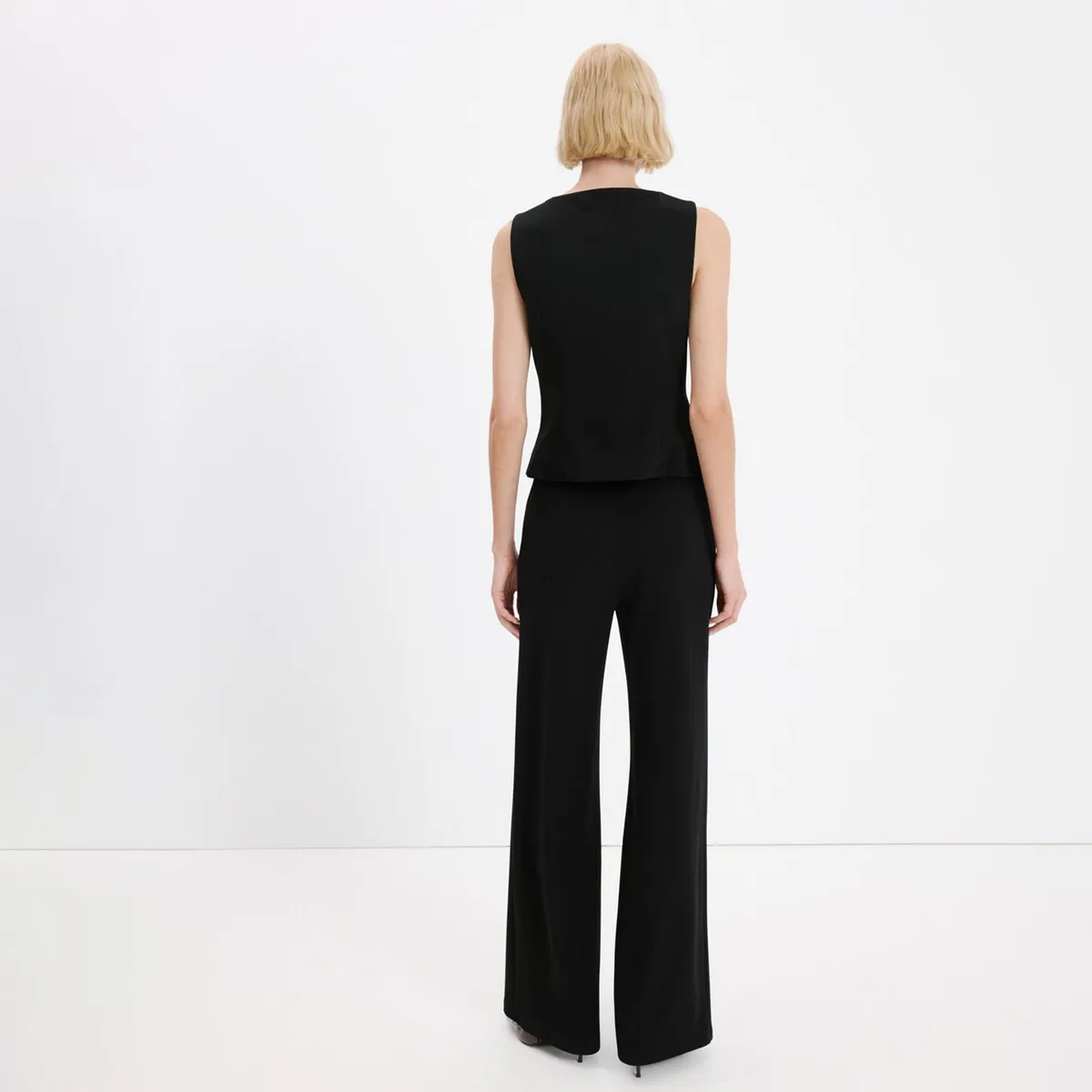 MANGO - Pantalón Recto Traje Tiro Bajo Mujer Mango