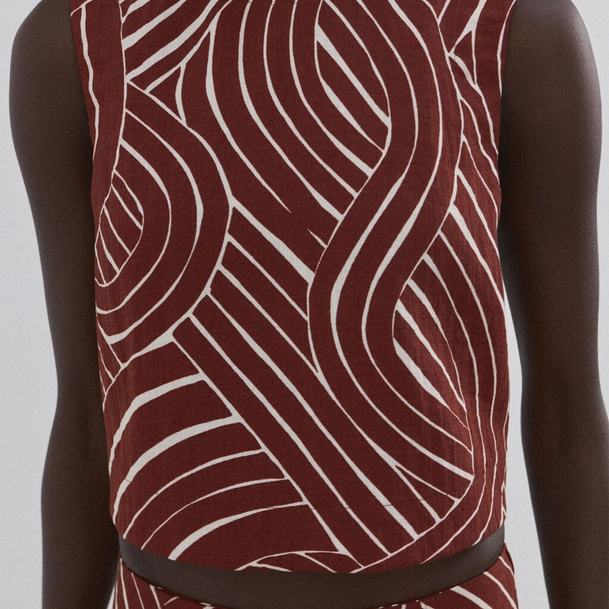 MANGO - Polera Estampado Geométrico Mujer Mango