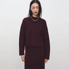 MANGO - Sweater Punto Cuello Redondo Mujer