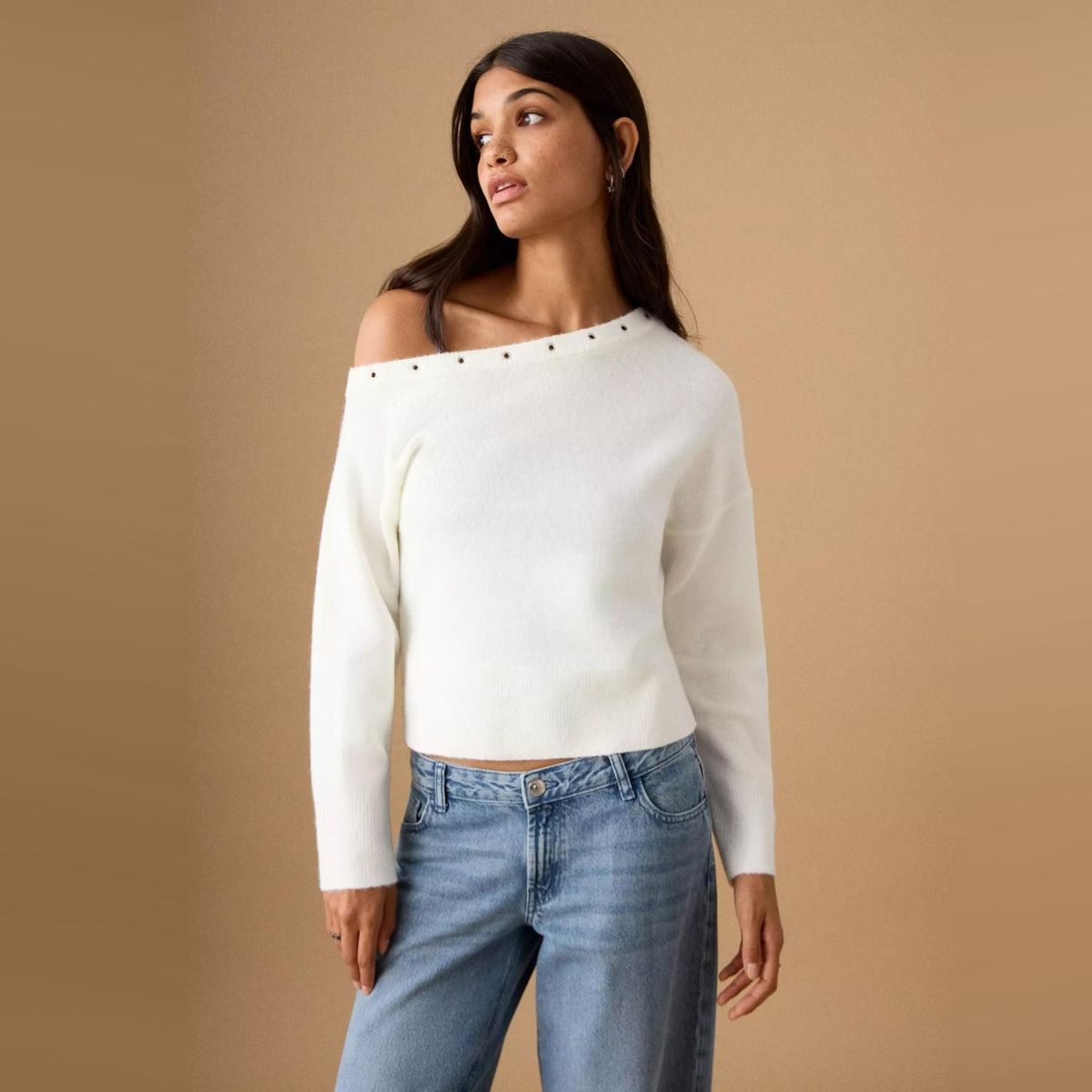 MANGO TEEN - Sweater Tachas Asimétrico Mujer Mango Teen