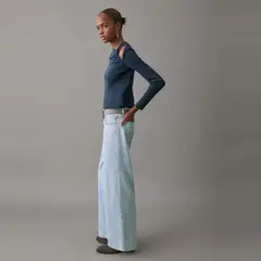 MANGO TEEN - Jeans Paisley Wide Leg Mujer
