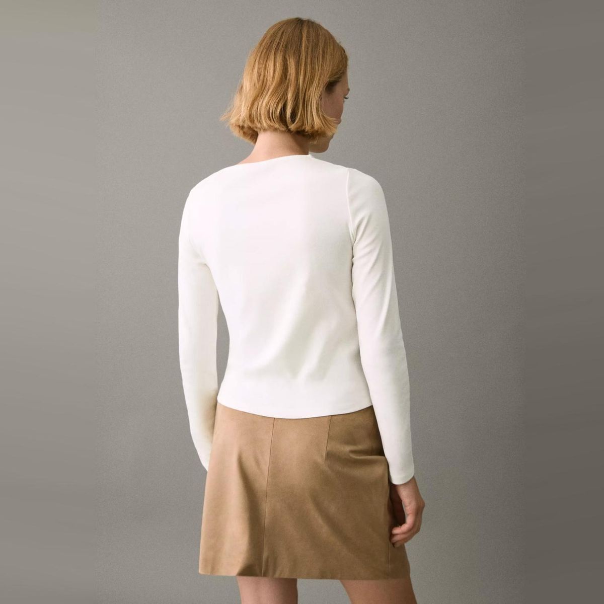 MANGO TEEN - Polera Asimétrica Cut-Out Mujer Mango Teen
