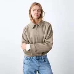 MANGO TEEN - Cazadora Efecto Ante Mujer
