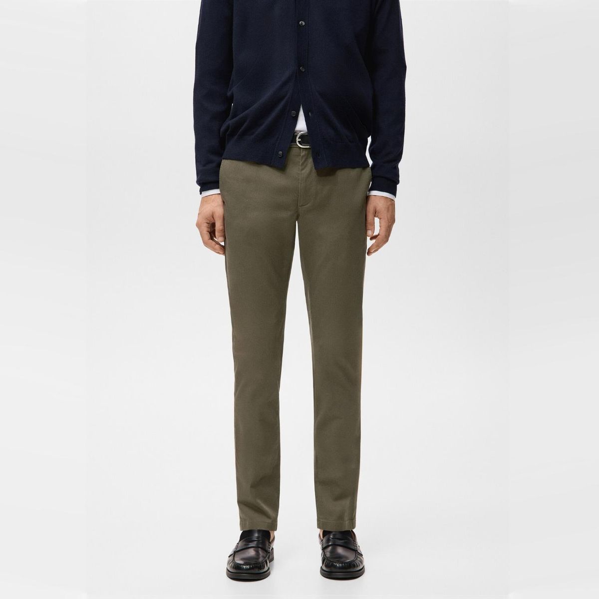 MANGO MAN - Pantalón Barna Slim Fit Chino Sarga Hombre Mango Man
