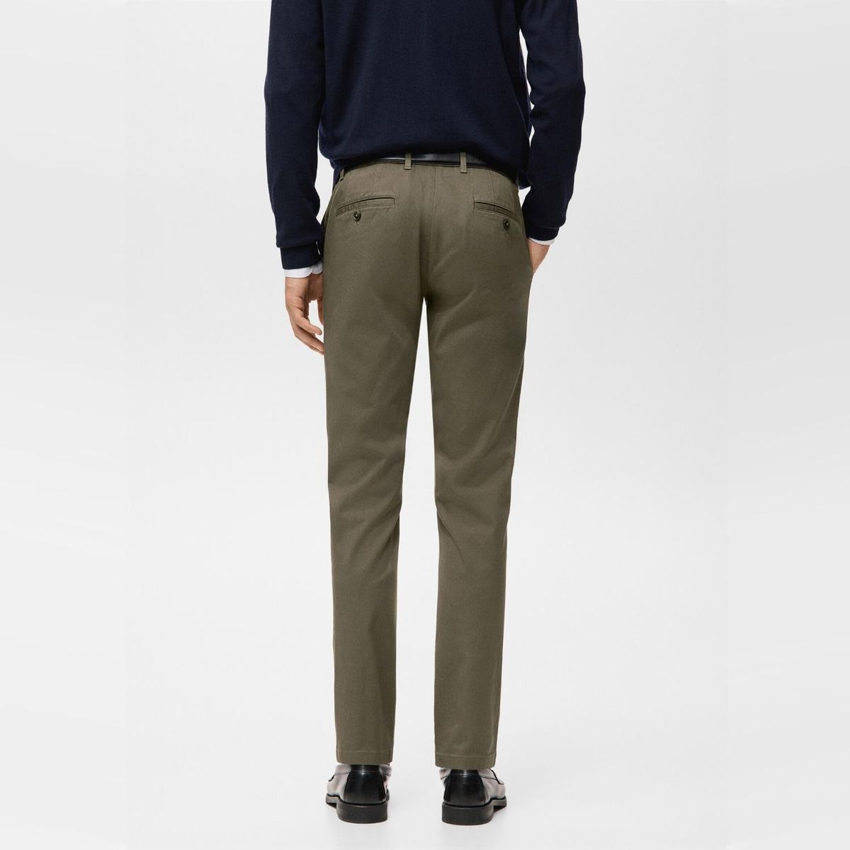 MANGO MAN - Pantalón Barna Slim Fit Chino Sarga Hombre Mango Man