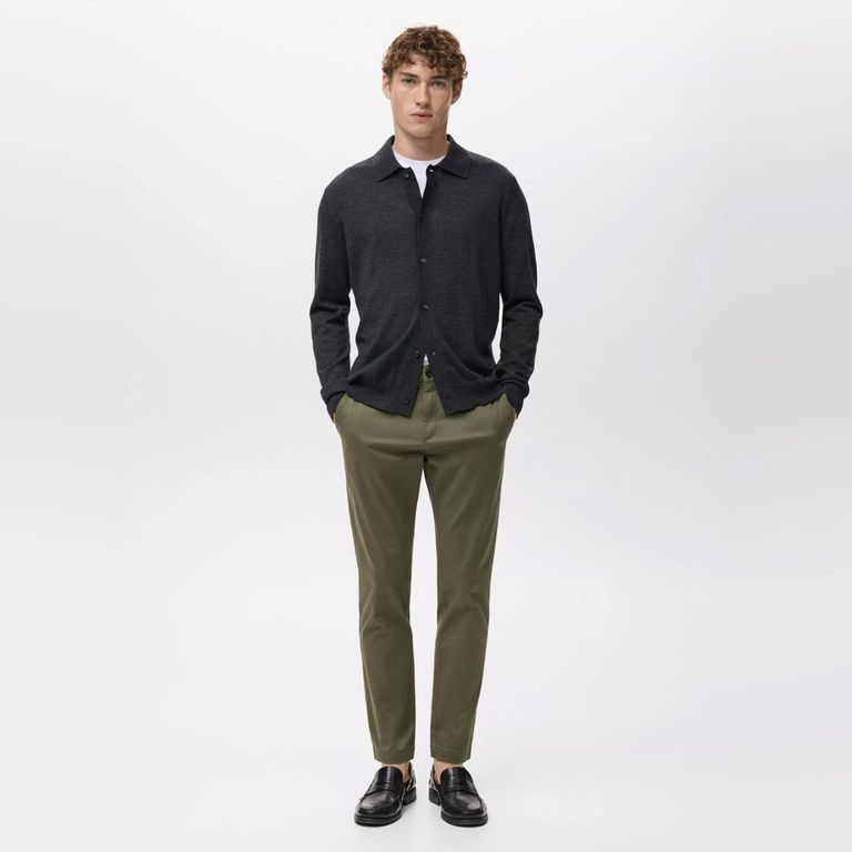 Pantalón Prato Chino Cropped Tappered Hombre
