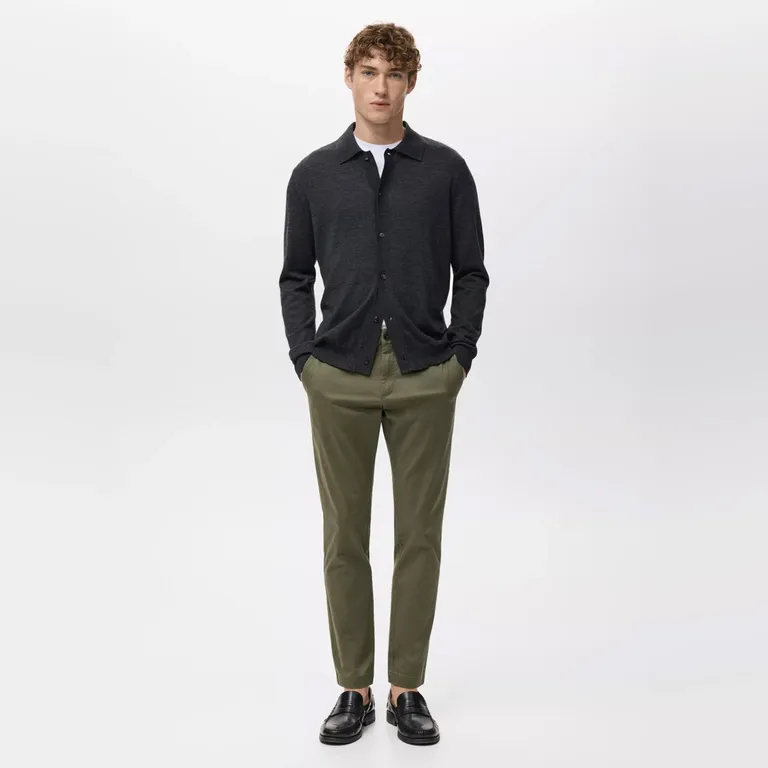 Pantalón Prato Chino Cropped Tappered Hombre