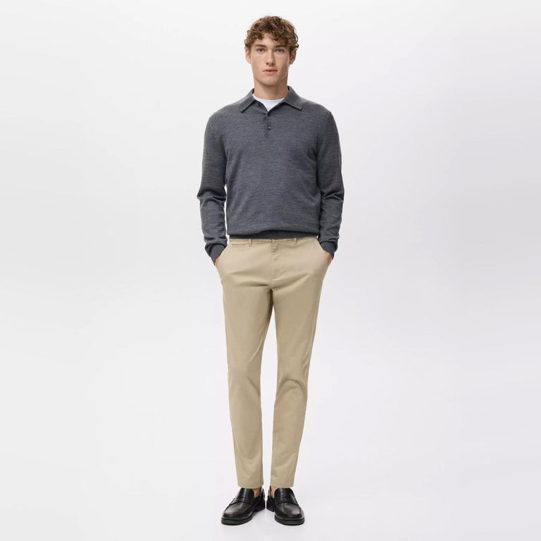 Pantalón Prato Chino Cropped Tappered Hombre