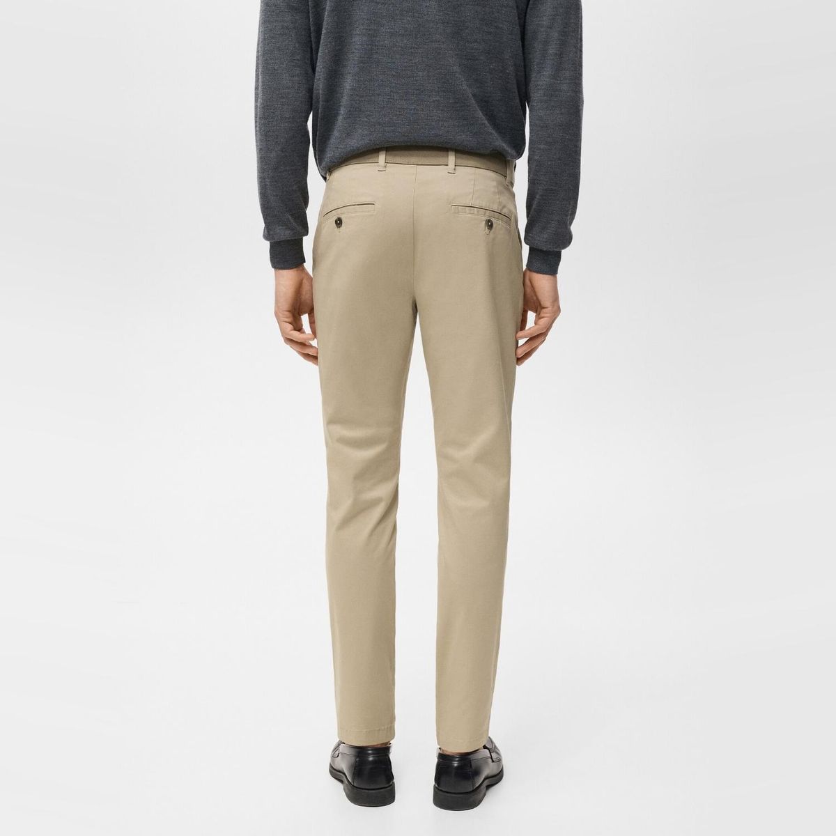 MANGO MAN - Pantalón Prato Chino Cropped Tappered Hombre Mango Man