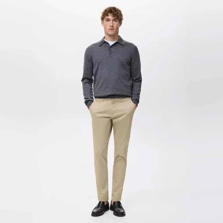Pantalón Prato Chino Cropped Tappered Hombre