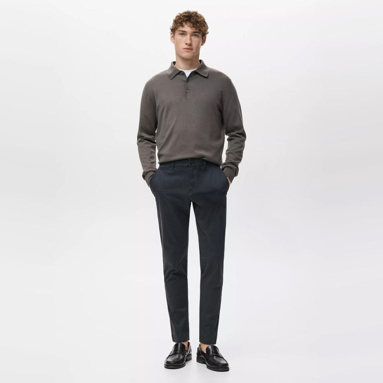 Pantalón Prato Chino Cropped Tappered Hombre