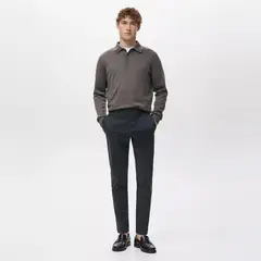 MANGO MAN - Pantalón Prato Chino Cropped Tappered Hombre