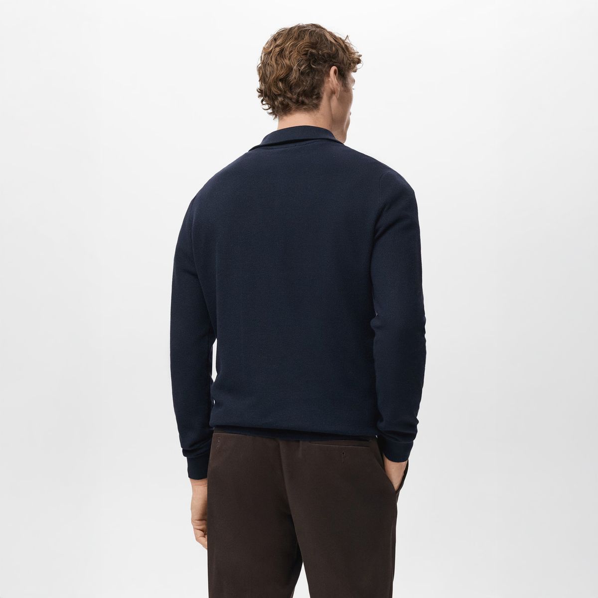 MANGO MAN - Sweater Microestructura Cuello Cremallera Hombre Mango Man