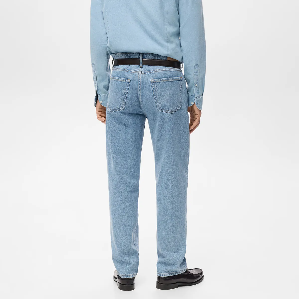 MANGO MAN - Jeans Moby Straight Fit Lavado Claro Hombre Mango Man