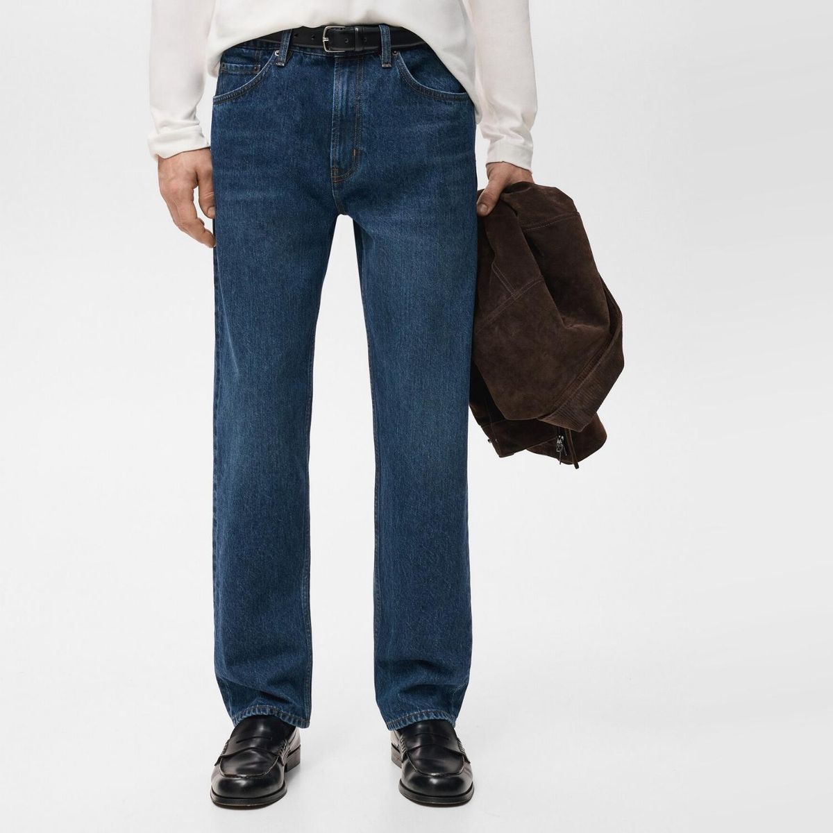 MANGO MAN - Jeans Moby Straight Fit Lavado Oscuro Hombre Mango Man