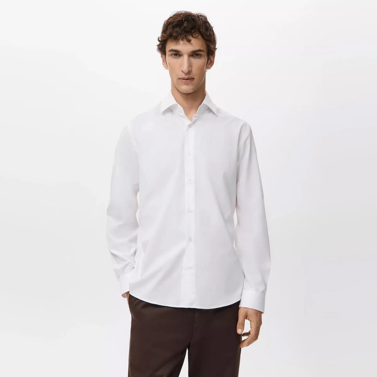 MANGO MAN - Camisa 100% Algodón Regular Fit Hombre Mango Man