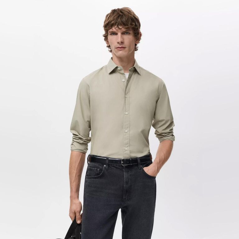 Camisa 100% Algodón Regular Fit Hombre
