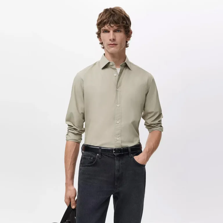 Camisa 100% Algodón Regular Fit Hombre