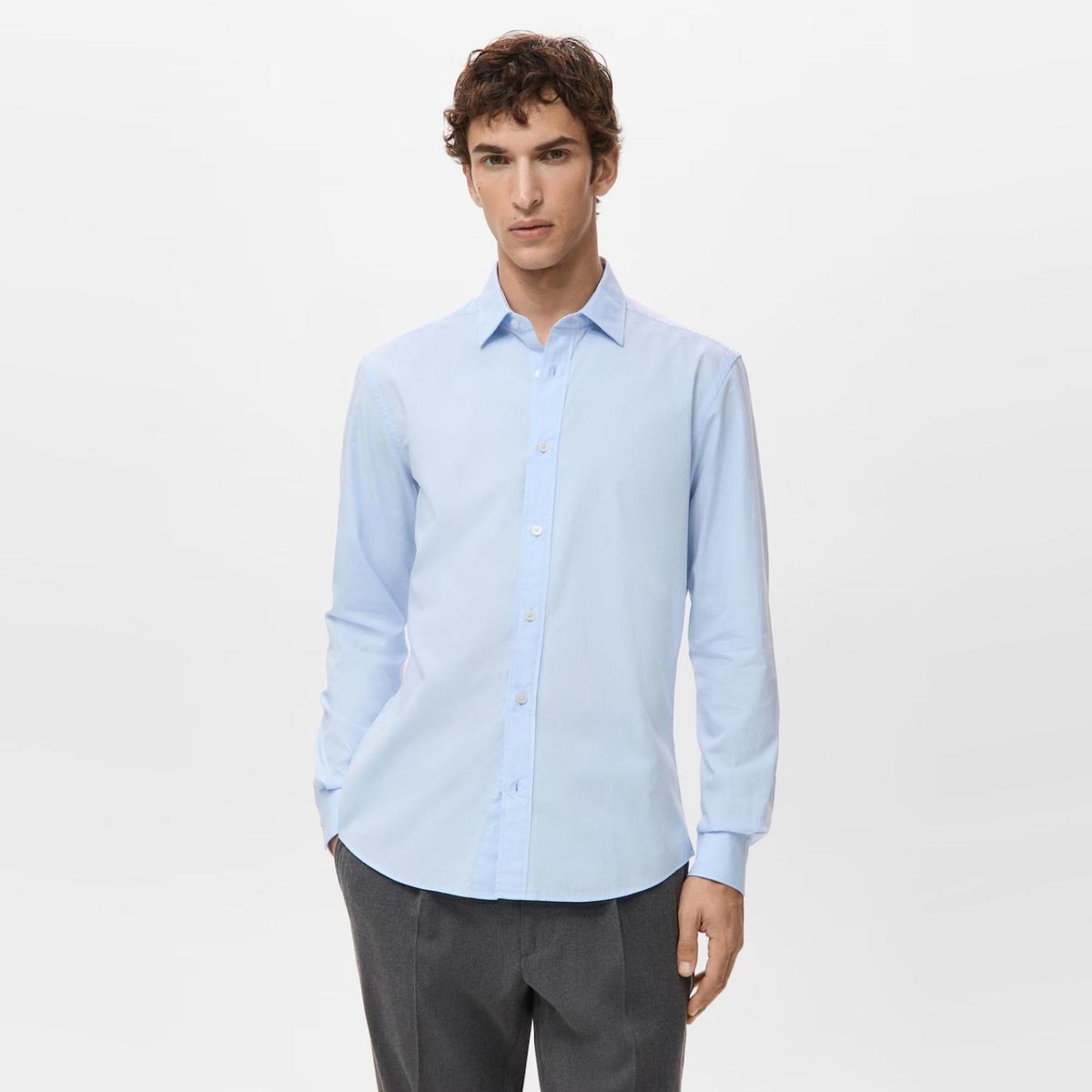MANGO MAN - Camisa 100% Algodón Regular Fit Hombre Mango Man