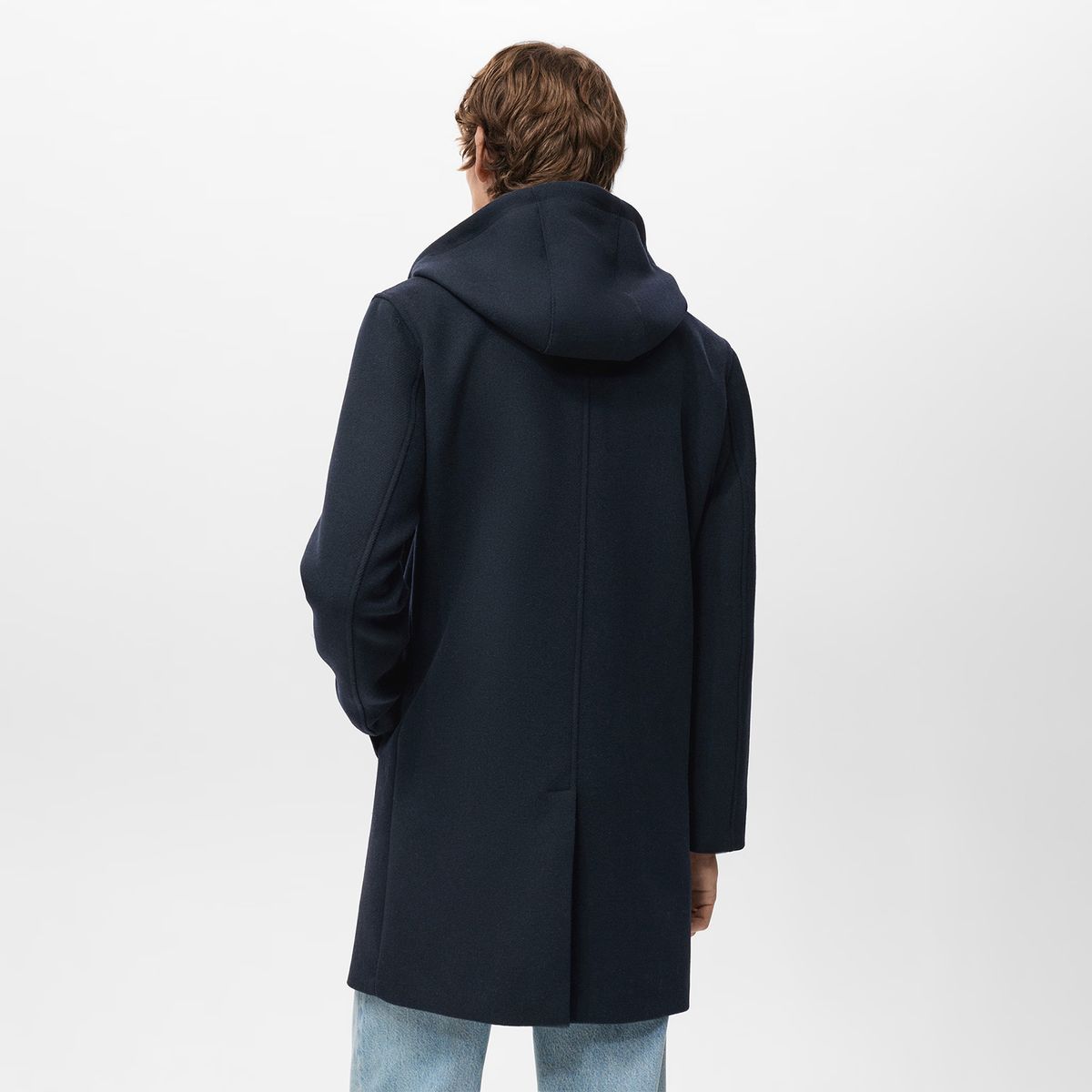 MANGO MAN - Abrigo Lana Cuello Interior Desmontable Hombre Mango Man