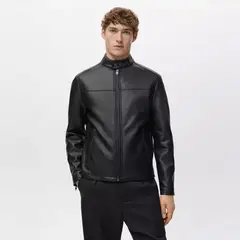 MANGO MAN - Chaqueta Efecto Piel Cierre Hombre