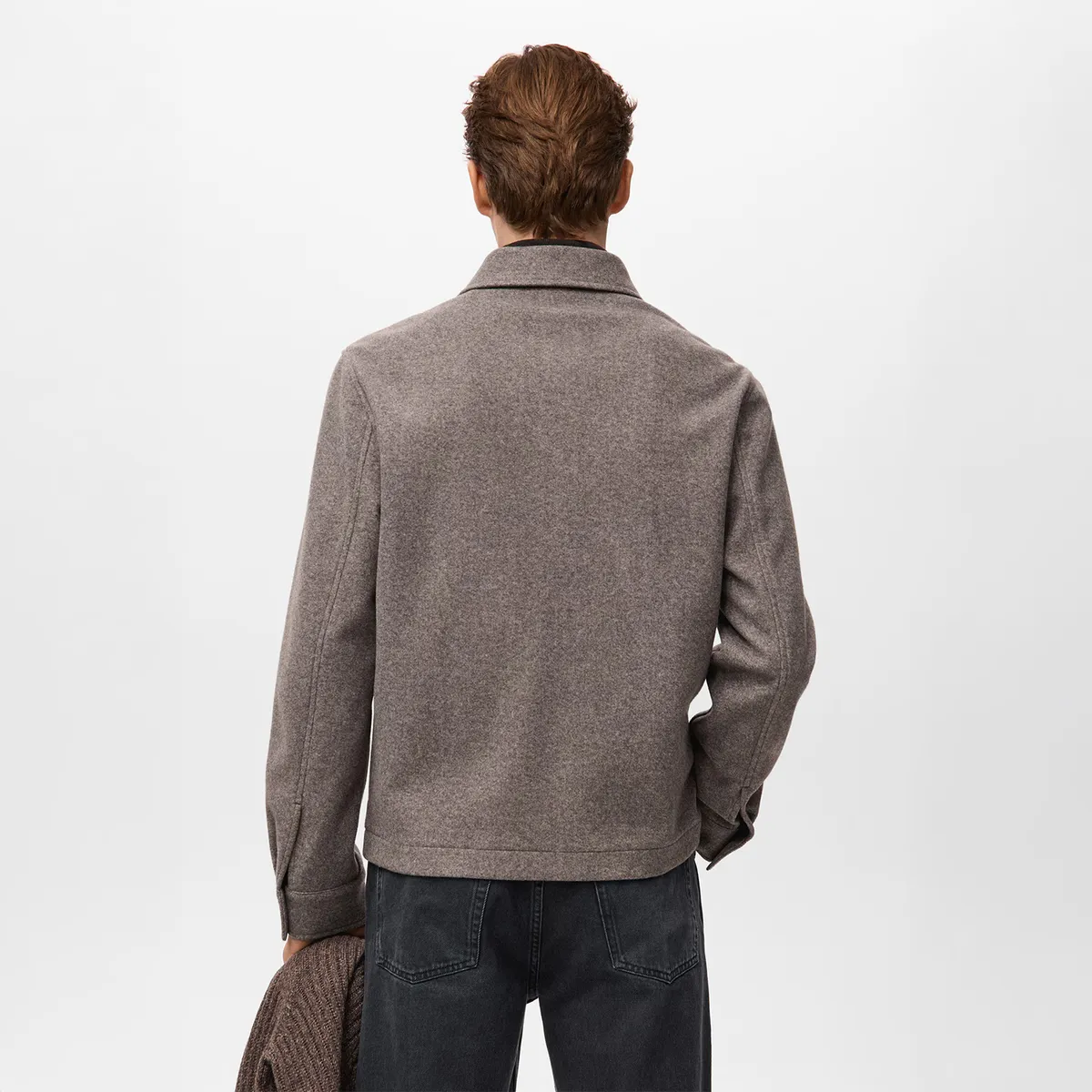 MANGO MAN - Chaqueta Franela Regular Fit Hombre Mango Man