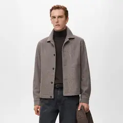 MANGO MAN - Chaqueta Franela Regular Fit Hombre
