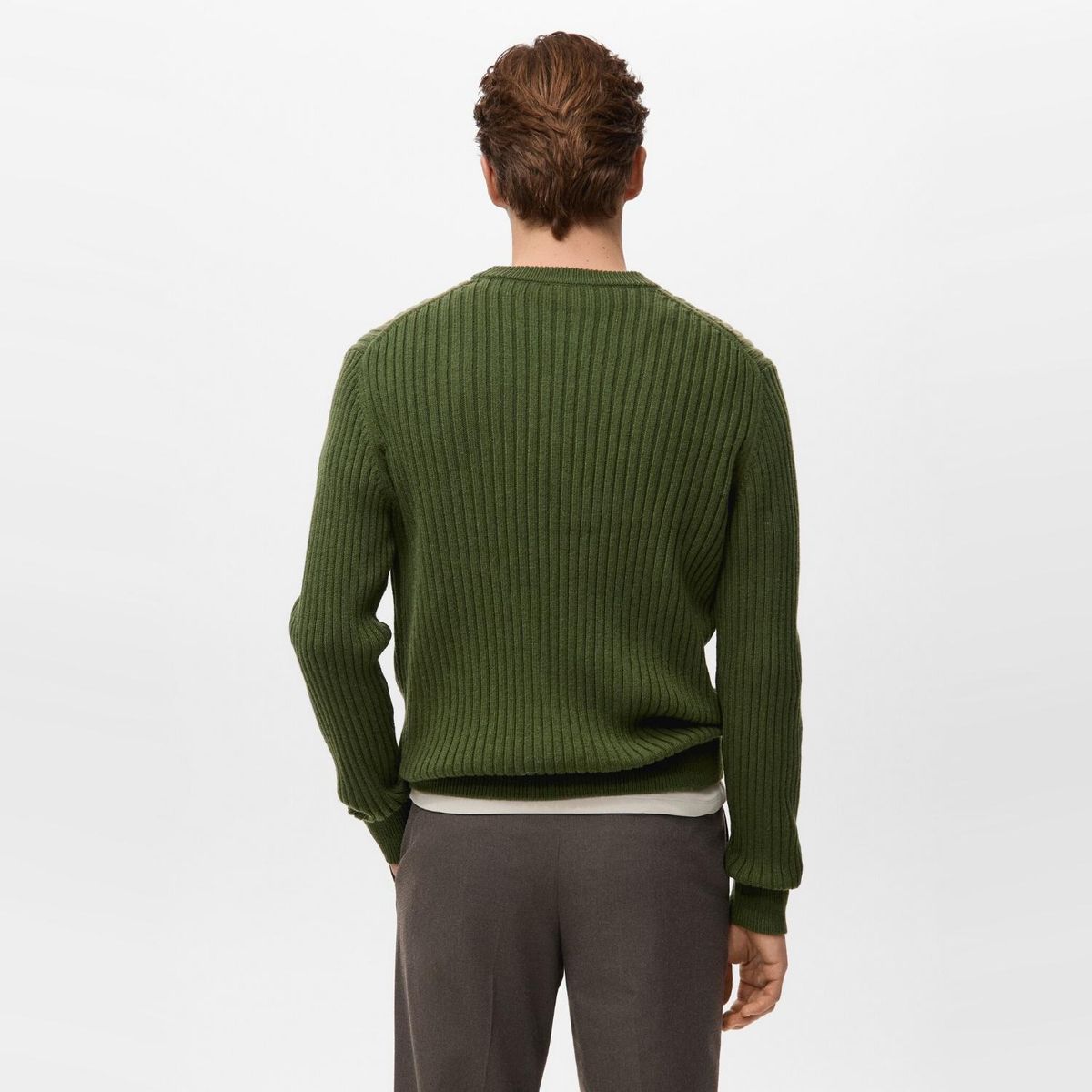 MANGO MAN - Sweater Mezcla Lana Canalé Hombre Mango Man