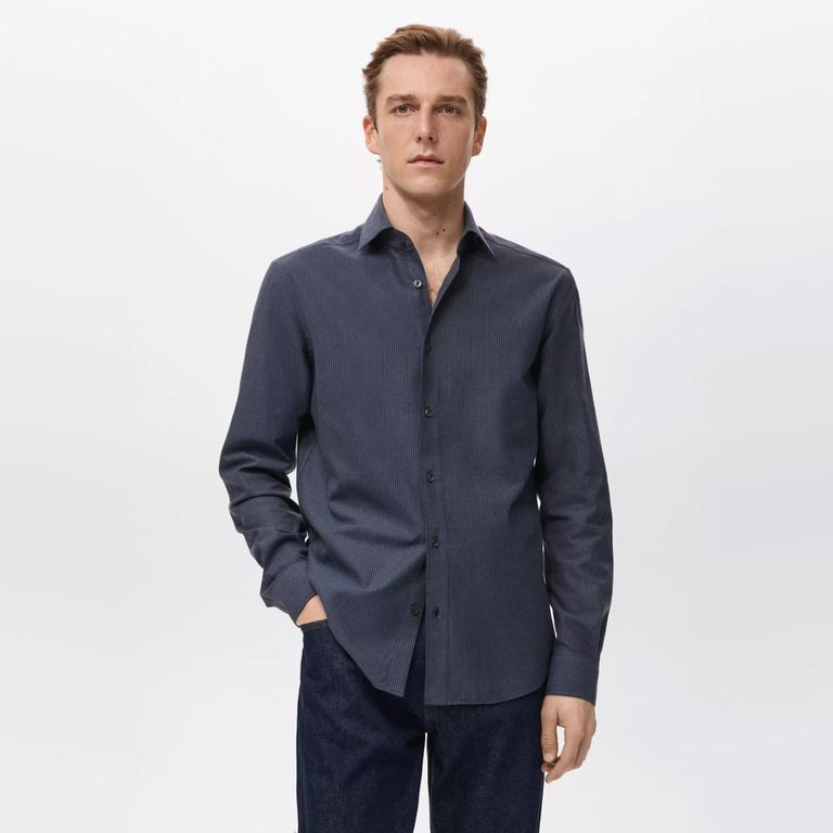 Camisa Rayas 100% Algodón Regular Fit Hombre