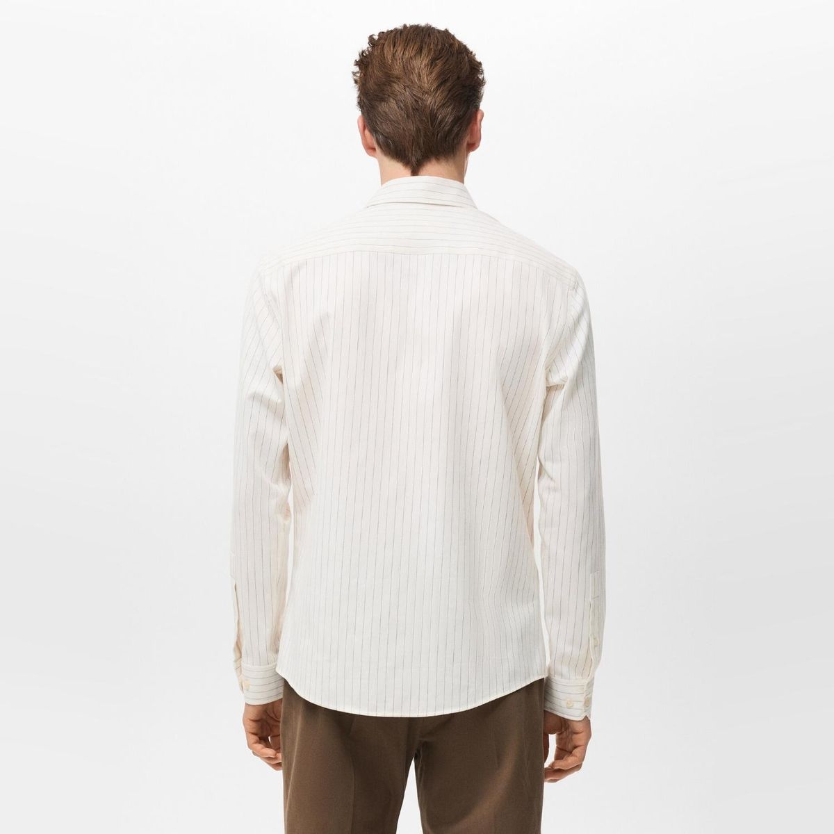 MANGO MAN - Camisa Rayas 100% Algodón Regular Fit Hombre Mango Man