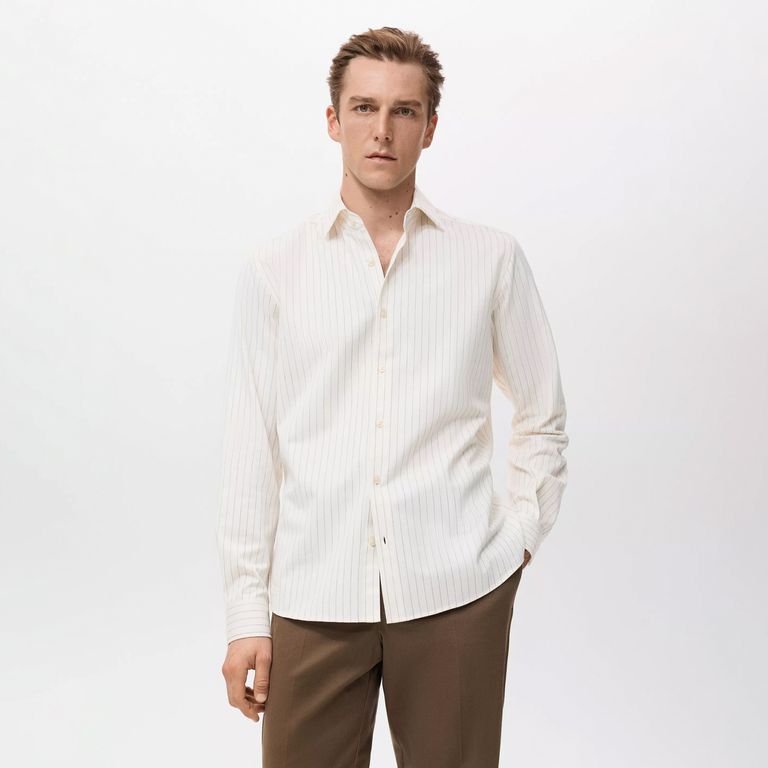 Camisa Rayas 100% Algodón Regular Fit Hombre